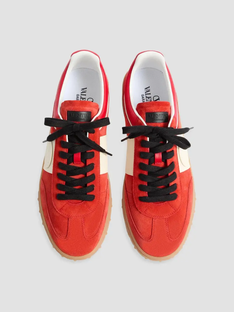 Valentino Men's Men's Upvillage Sneakers in Split Leather and Calfskin Nappa Leather | Thumbnail 4 Valentino Men's Men's Upvillage Sneakers in Split Leather and Calfskin Nappa Leather | Thumbnail 4