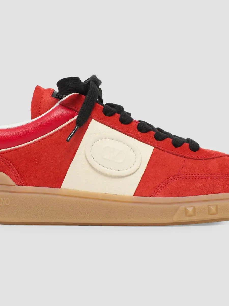 Valentino Men's Men's Upvillage Sneakers in Split Leather and Calfskin Nappa Leather | Thumbnail 6 Valentino Men's Men's Upvillage Sneakers in Split Leather and Calfskin Nappa Leather | Thumbnail 6