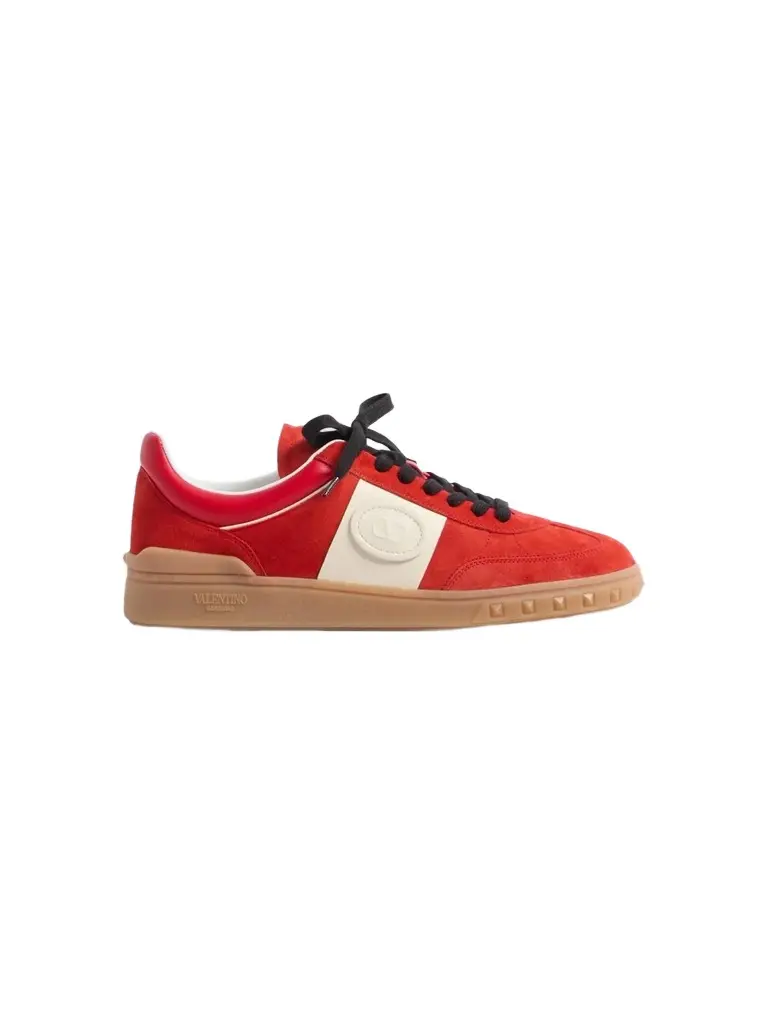 Valentino Men's Men's Upvillage Sneakers in Split Leather and Calfskin Nappa Leather
