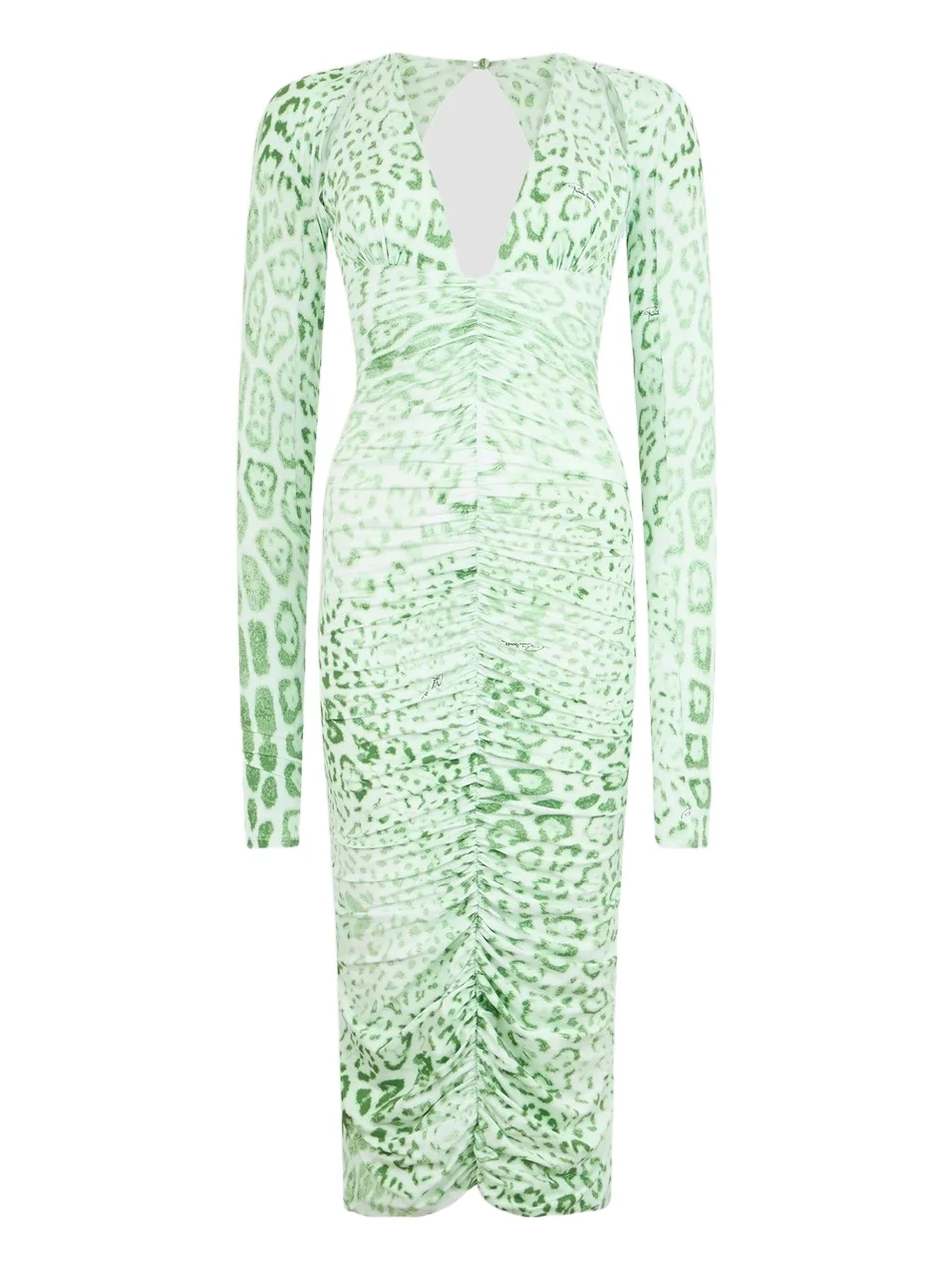 Women's Leopard-Print Ruched Midi Dress Women's Leopard-Print Ruched Midi Dress