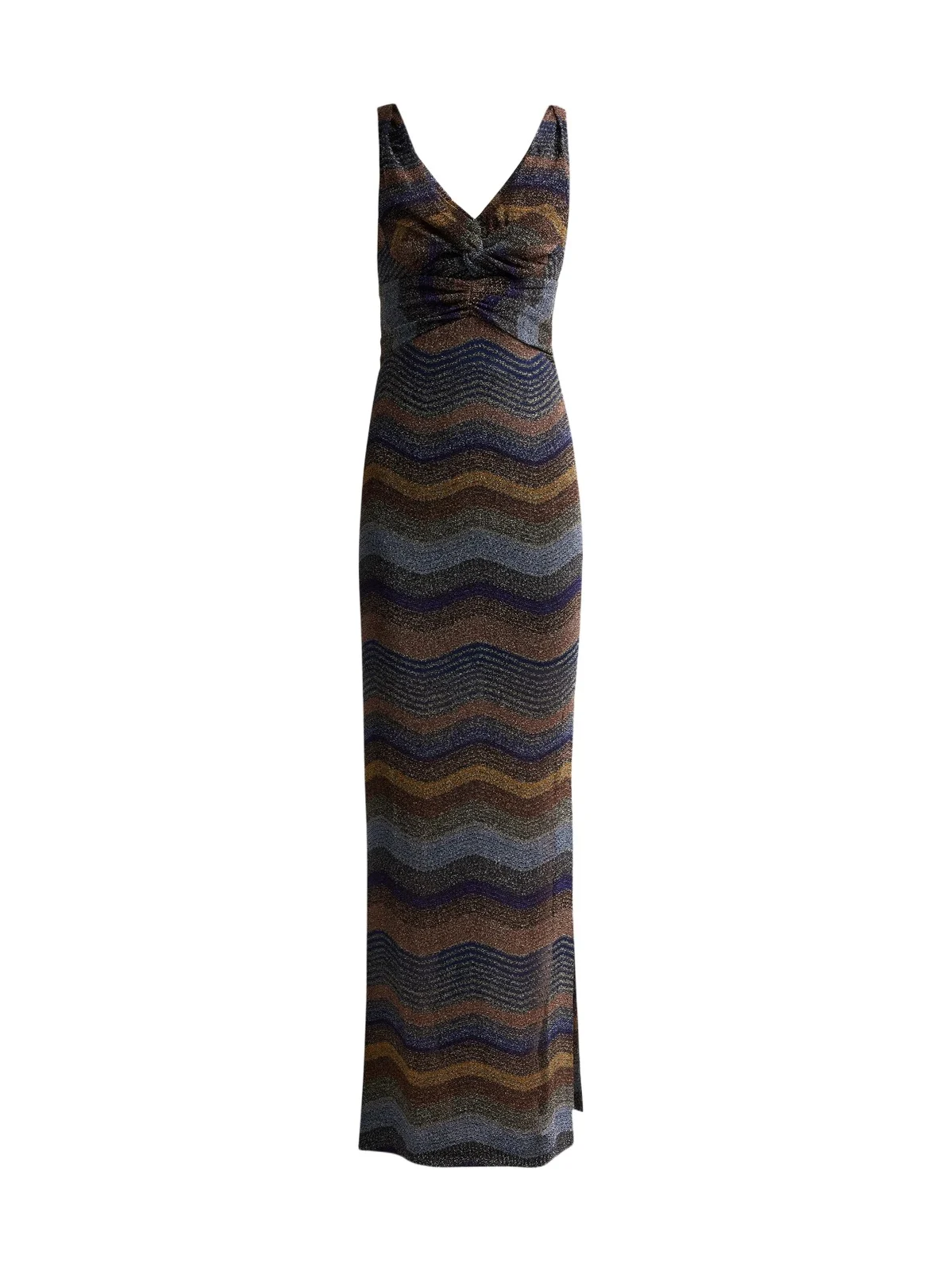 Women's Torchon Metallic Knit Maxi Dress