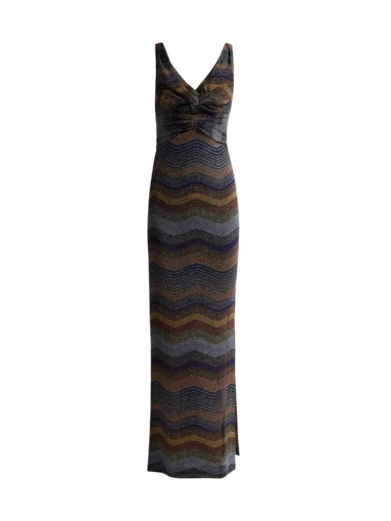 Women's Torchon Metallic Knit Maxi Dress Women's Torchon Metallic Knit Maxi Dress