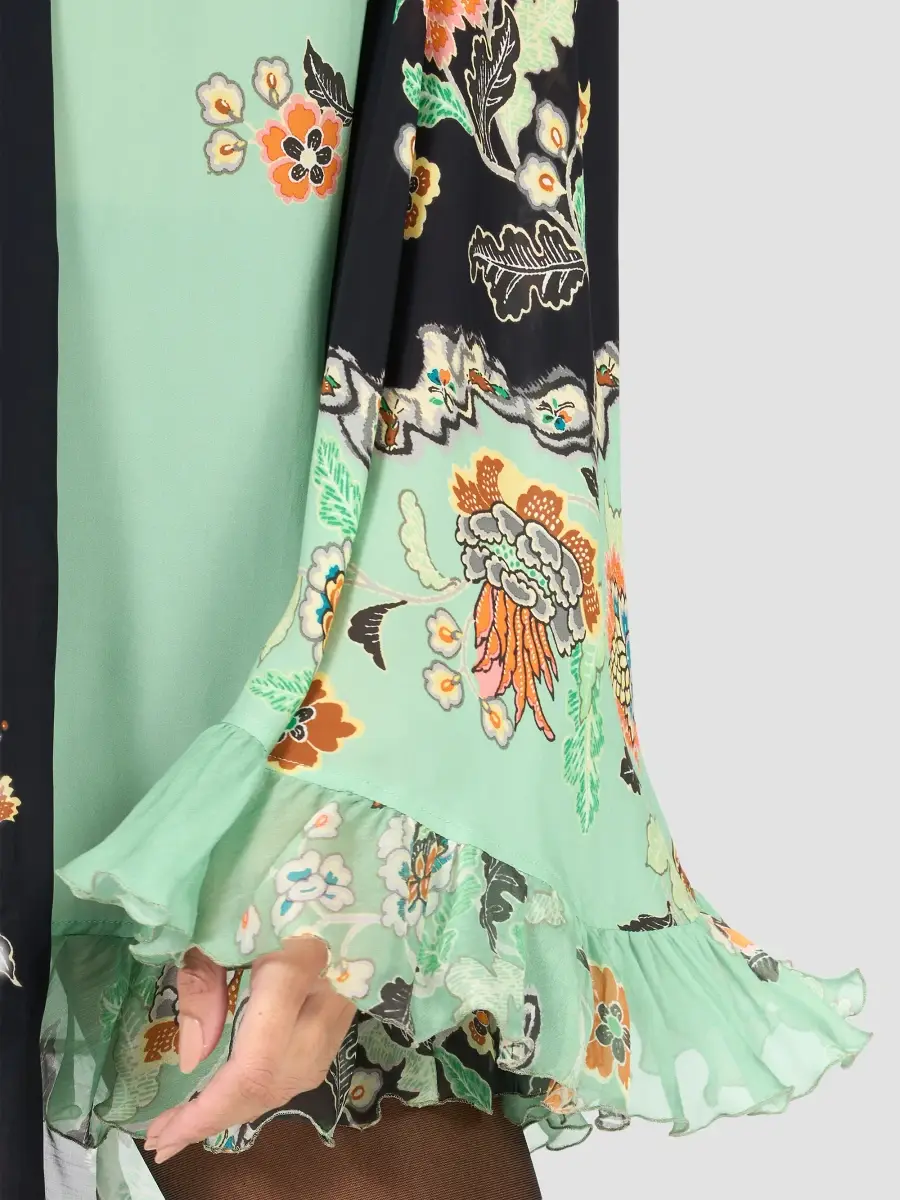 Roberto Cavalli Women's Ruffle-Trimmed Printed Mini Dress | Thumbnail 6 Roberto Cavalli Women's Ruffle-Trimmed Printed Mini Dress | Thumbnail 6