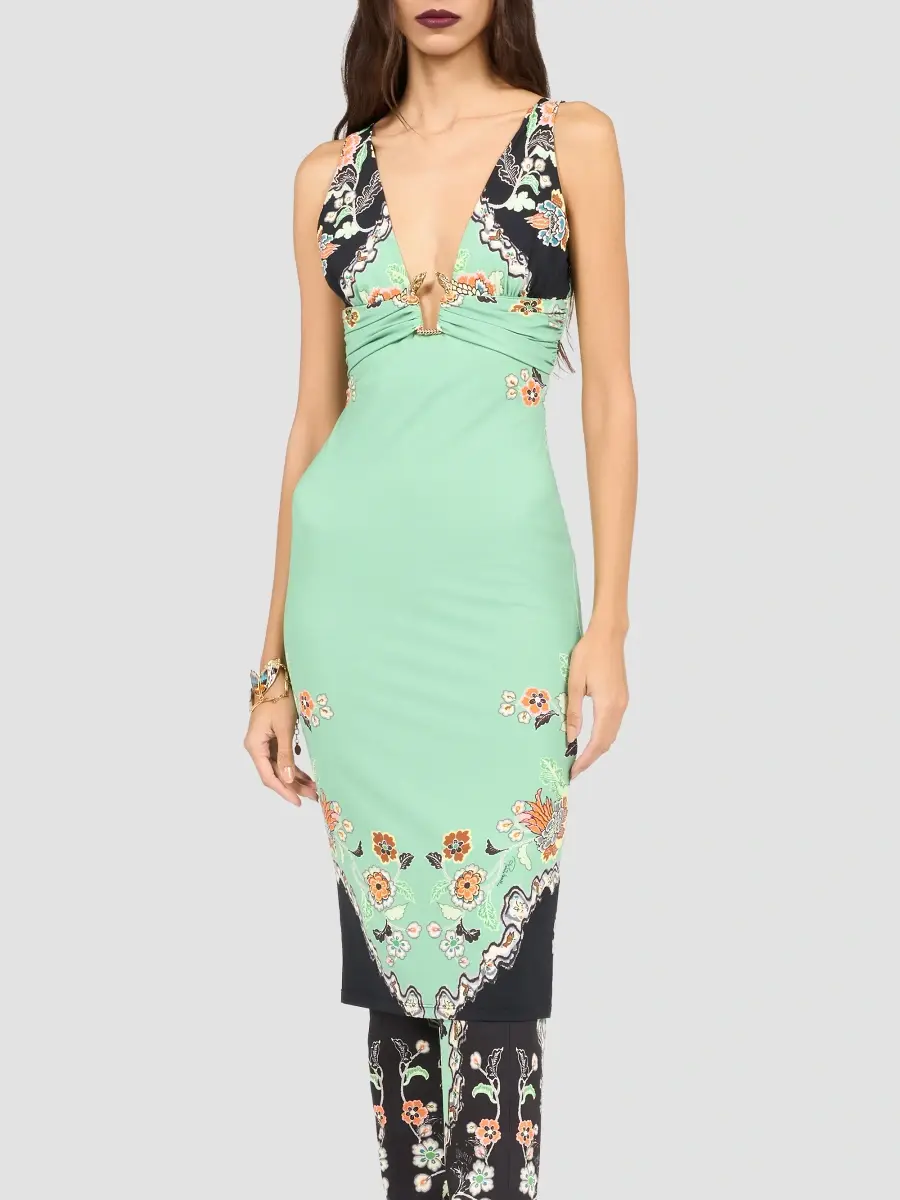 Roberto Cavalli Women's Printed Midi Dress | Thumbnail 3 Roberto Cavalli Women's Printed Midi Dress | Thumbnail 3