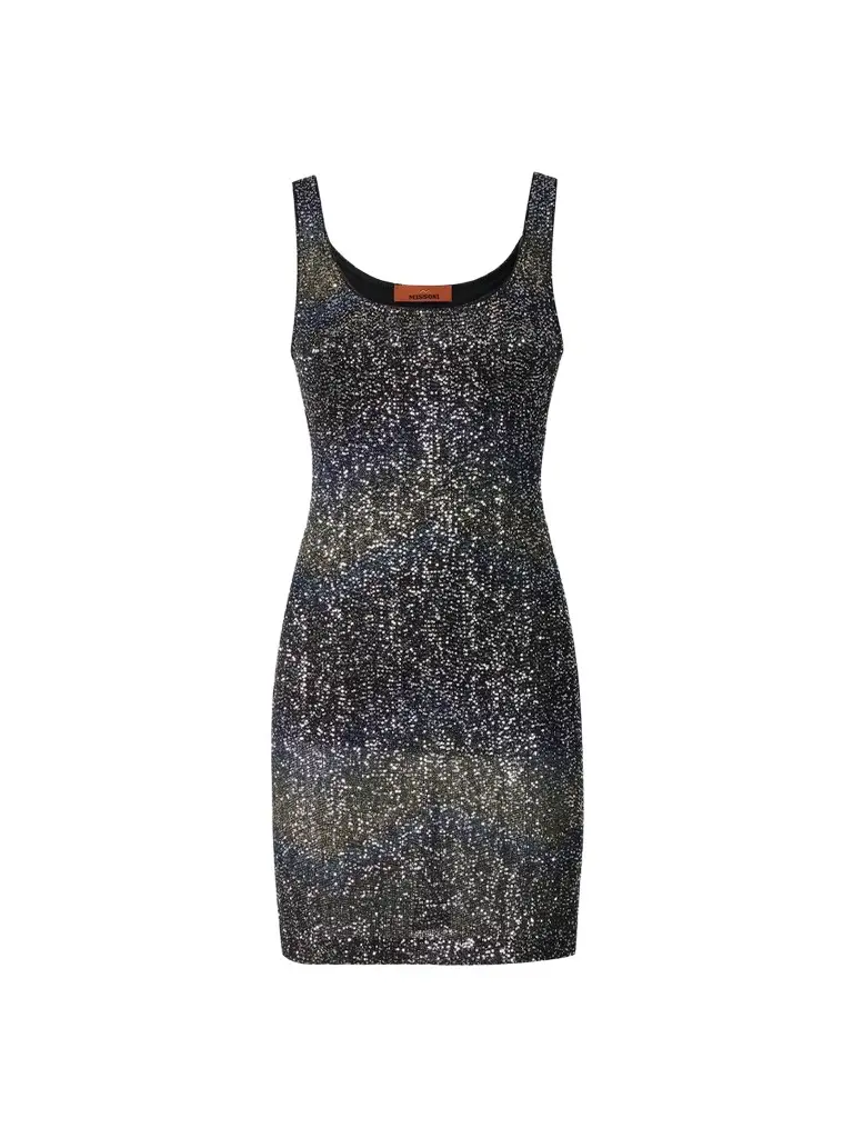 Women's Sequined Scoopneck Mini Dress Women's Sequined Scoopneck Mini Dress