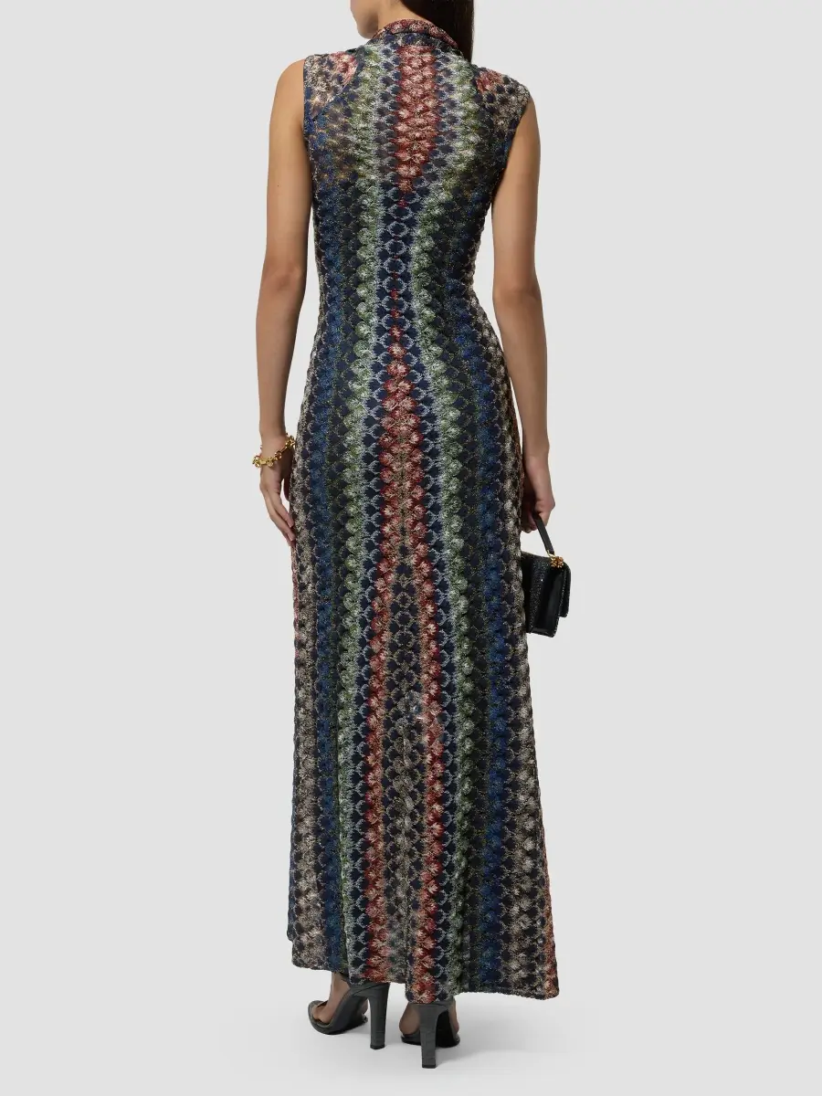 Missoni Women's Twist-Front Chevron Knit Maxi Dress | Thumbnail 3