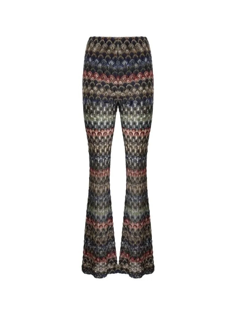 Women's Scale Pattern Flare Pants Women's Scale Pattern Flare Pants