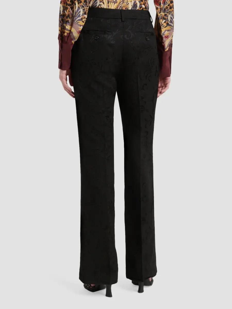 Etro Women's Floral Jacquard Boot-Cut Trousers | Thumbnail 3 Etro Women's Floral Jacquard Boot-Cut Trousers | Thumbnail 3