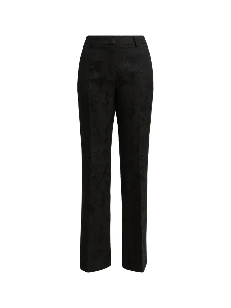 Etro Women's Floral Jacquard Boot-Cut Trousers