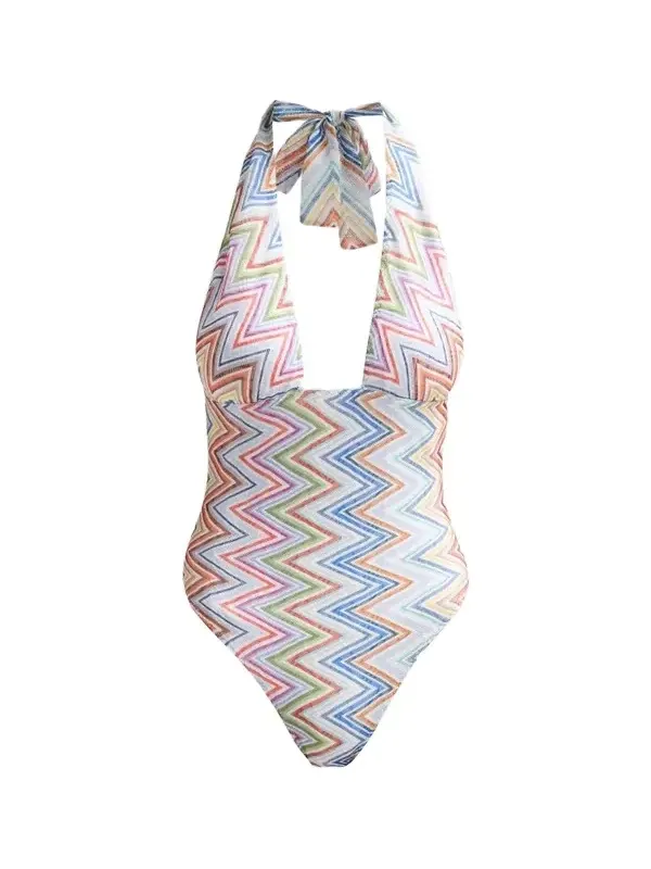 Missoni Women's Chevron Halterneck One-Piece Swimsuit