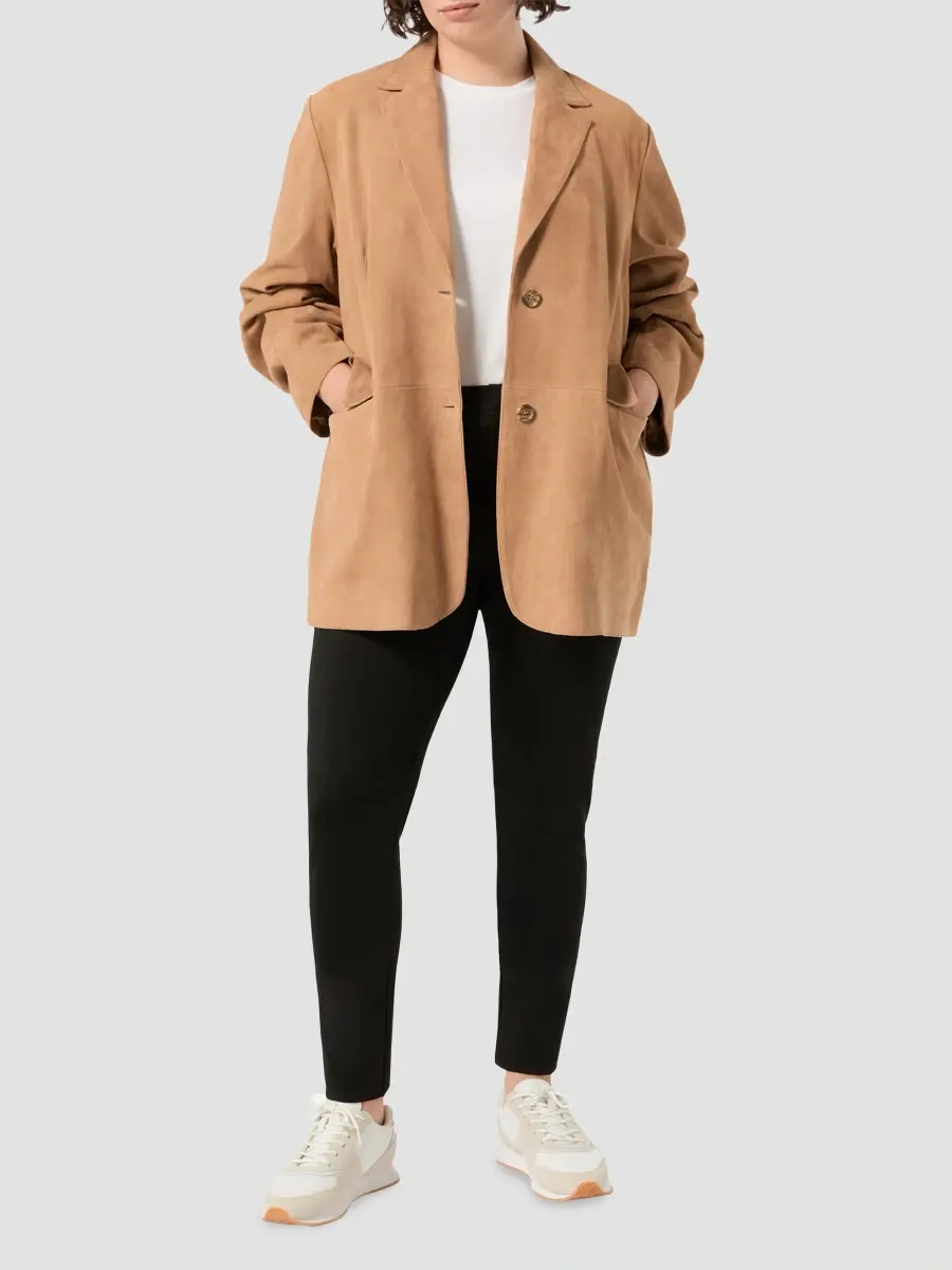 Marina Rinaldi Women's Suede Blazer Jacket | Thumbnail 2 Marina Rinaldi Women's Suede Blazer Jacket | Thumbnail 2
