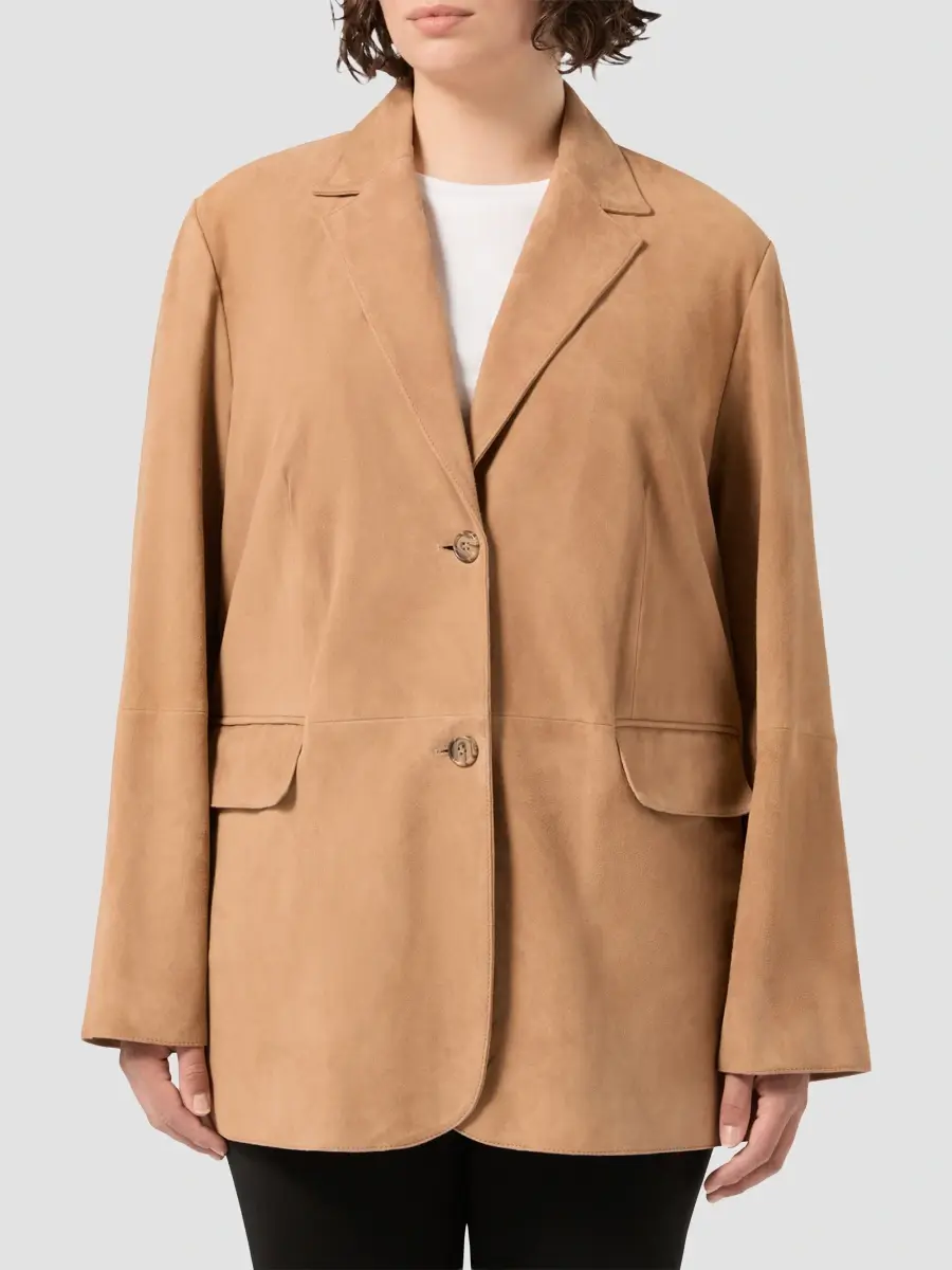 Marina Rinaldi Women's Suede Blazer Jacket | Thumbnail 3 Marina Rinaldi Women's Suede Blazer Jacket | Thumbnail 3