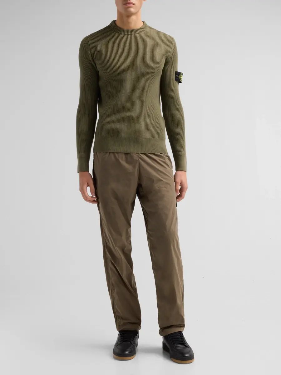 Stone Island Men's Rib-Knit Wool Crewneck Top | Thumbnail 2 Stone Island Men's Rib-Knit Wool Crewneck Top | Thumbnail 2