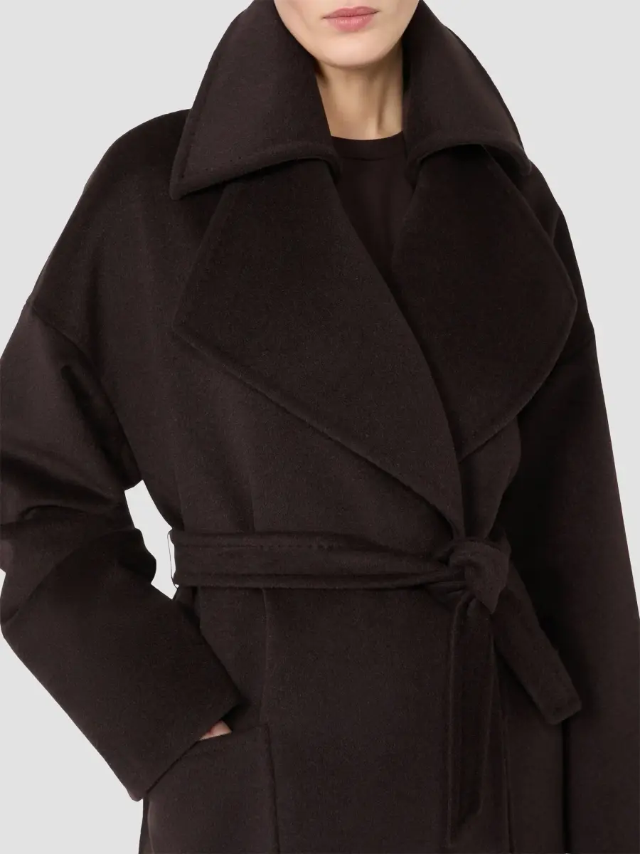 Max Mara Women's Wool, Alpaca and Cashmere Robe Coat | Thumbnail 5 Max Mara Women's Wool, Alpaca and Cashmere Robe Coat | Thumbnail 5