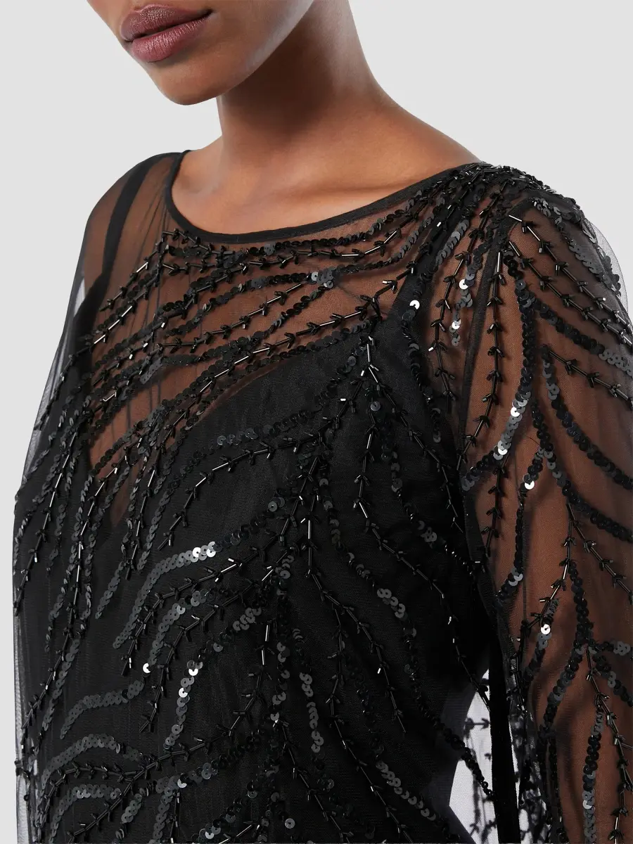 Marina Rinaldi Women's Tulle Dress with Embroidery | Thumbnail 5 Marina Rinaldi Women's Tulle Dress with Embroidery | Thumbnail 5