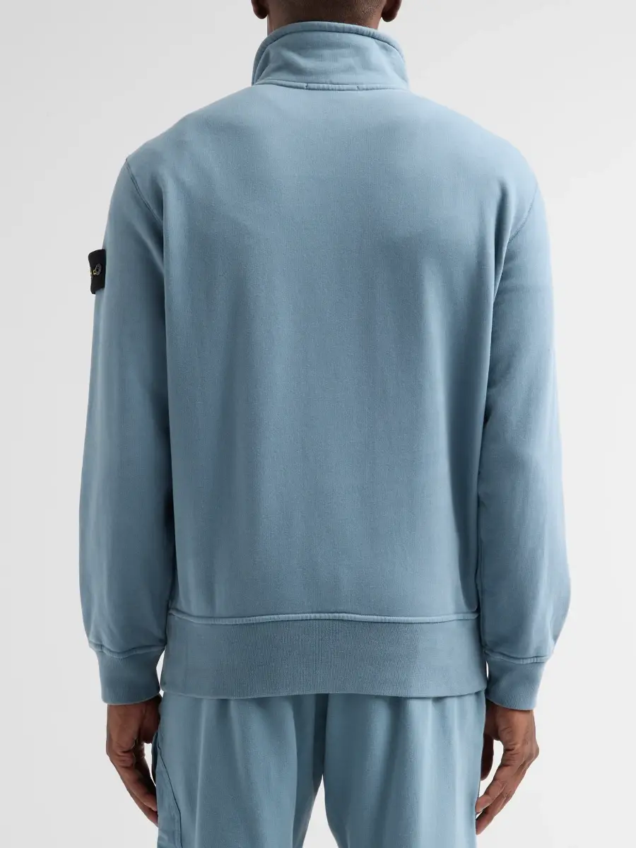 Stone Island Men's Felpa Cotton Quarter-Zip Sweatshirt | Thumbnail 3 Stone Island Men's Felpa Cotton Quarter-Zip Sweatshirt | Thumbnail 3