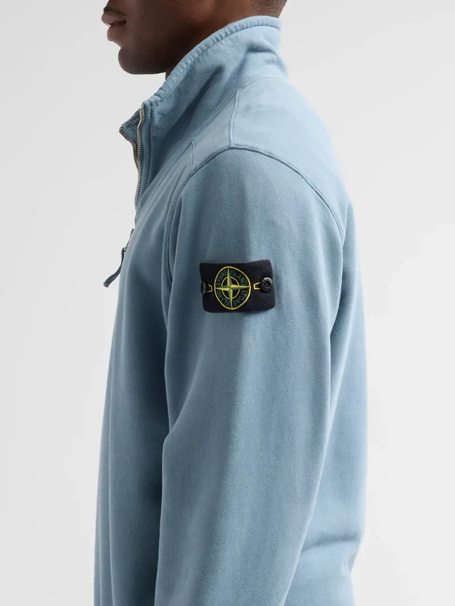 Stone Island Men's Felpa Cotton Quarter-Zip Sweatshirt | Thumbnail 5 Stone Island Men's Felpa Cotton Quarter-Zip Sweatshirt | Thumbnail 5