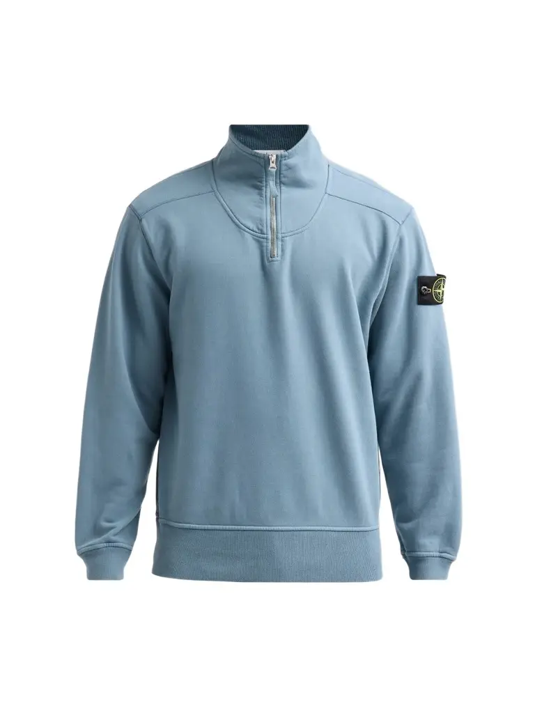 Stone Island Men's Felpa Cotton Quarter-Zip Sweatshirt