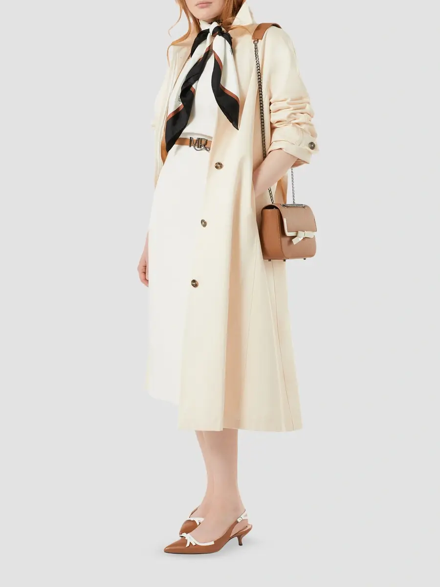 Marina Rinaldi Women's Cotton Gabardine Trench Coat | Thumbnail 2 Marina Rinaldi Women's Cotton Gabardine Trench Coat | Thumbnail 2