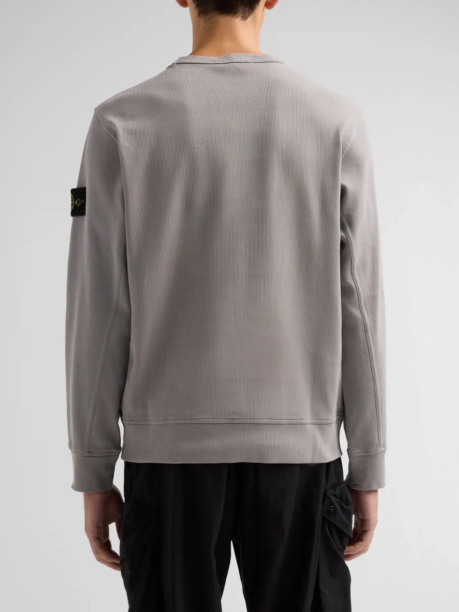 Stone Island Men's Felpa Cotton Crewneck Sweatshirt | Thumbnail 3