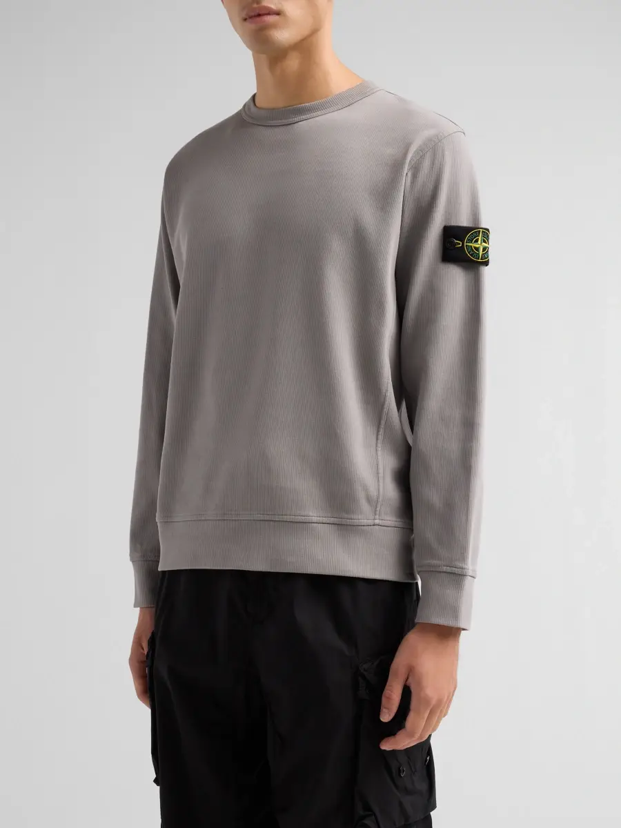Stone Island Men's Felpa Cotton Crewneck Sweatshirt | Thumbnail 4
