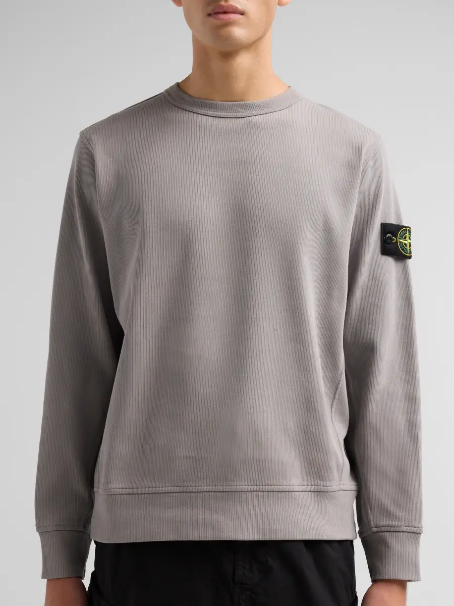 Stone Island Men's Felpa Cotton Crewneck Sweatshirt | Thumbnail 5