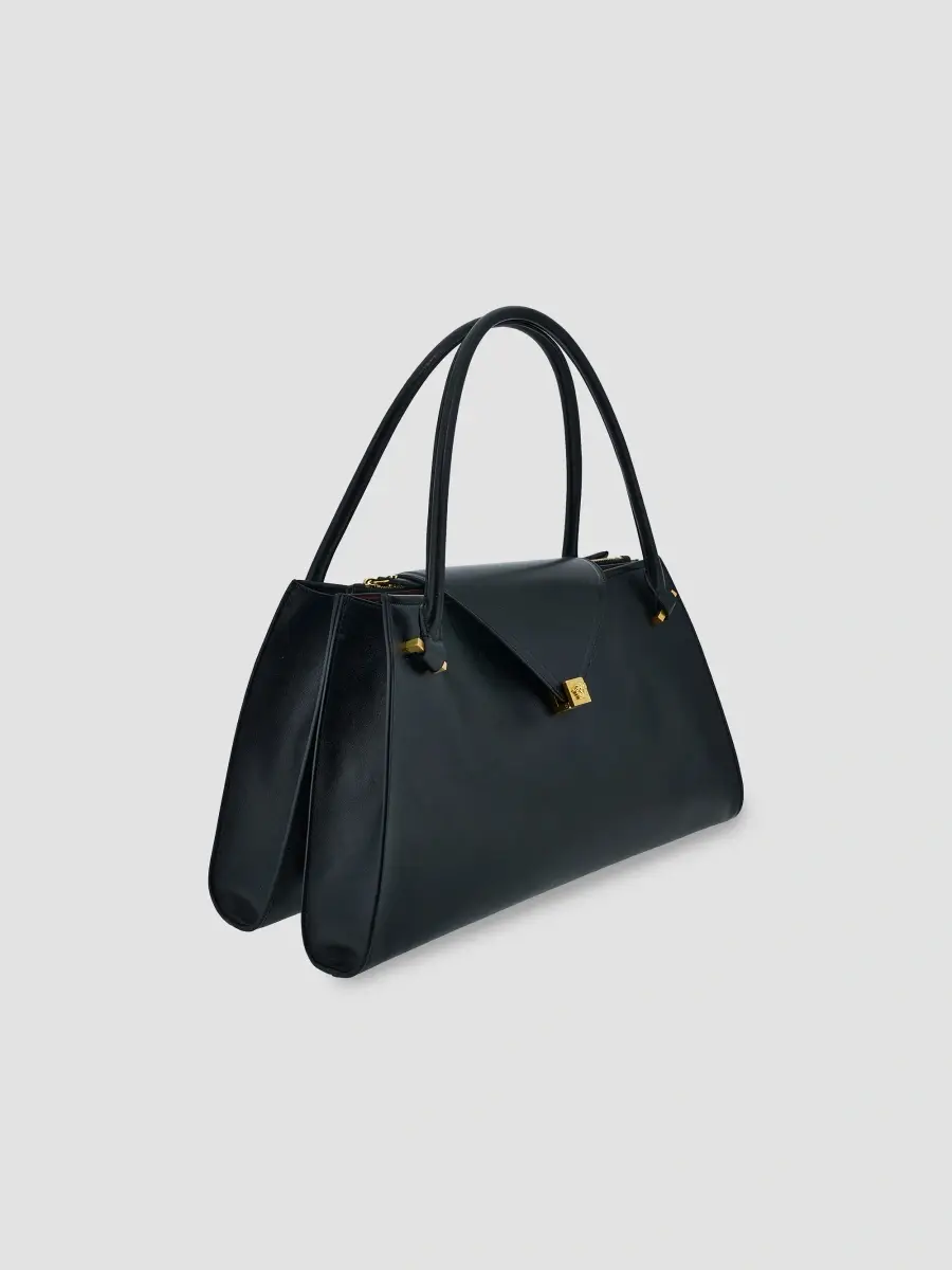 Versace Women's Severine Large Leather Top Handle | Thumbnail 4