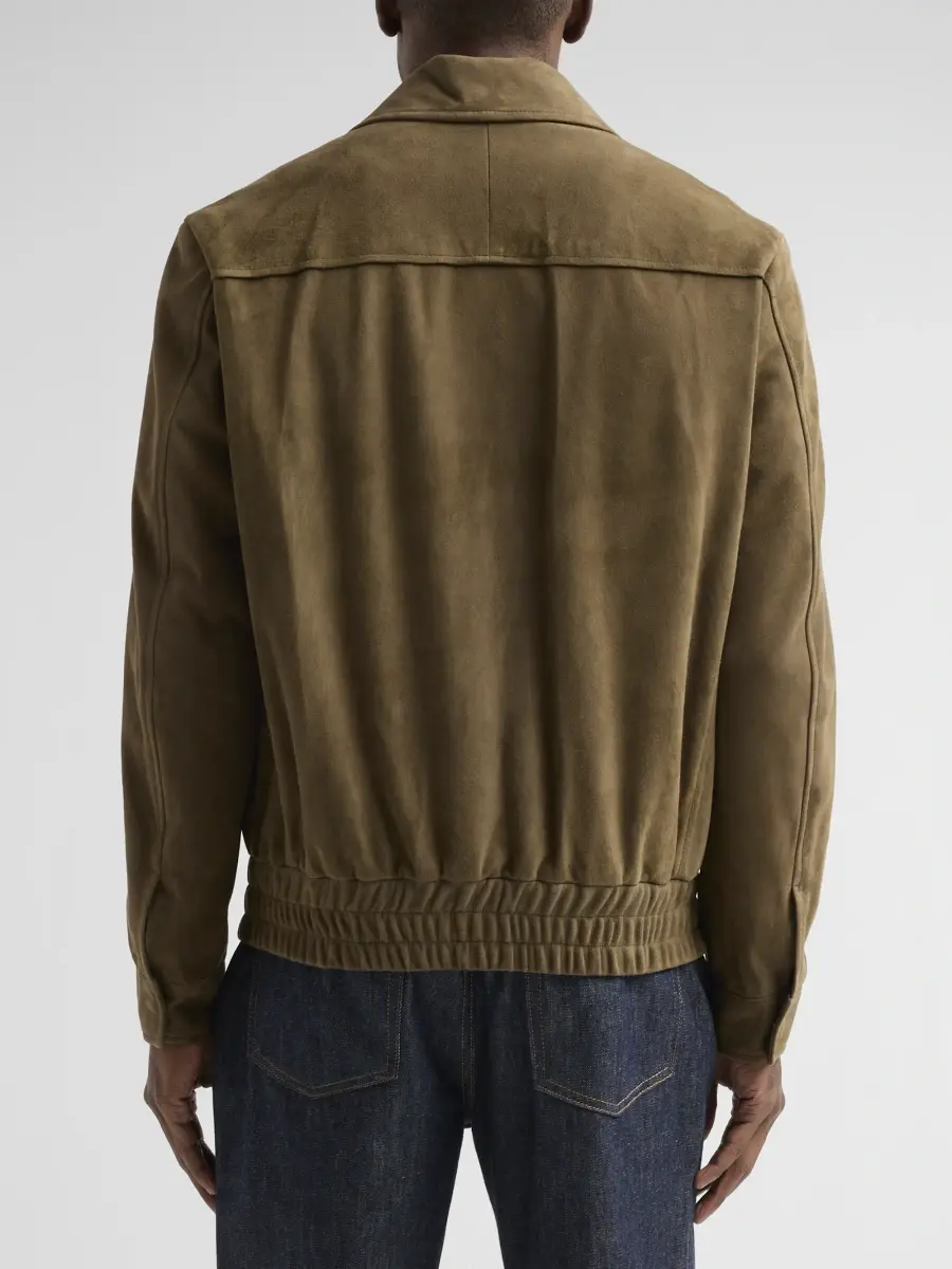 Slowear Men's Suede Bomber Jacket | Thumbnail 3