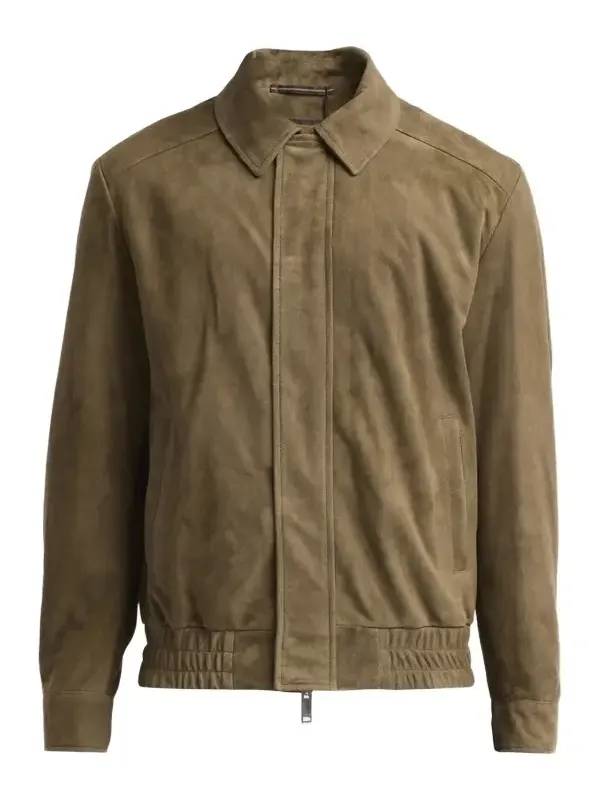 Men's Suede Bomber Jacket Men's Suede Bomber Jacket
