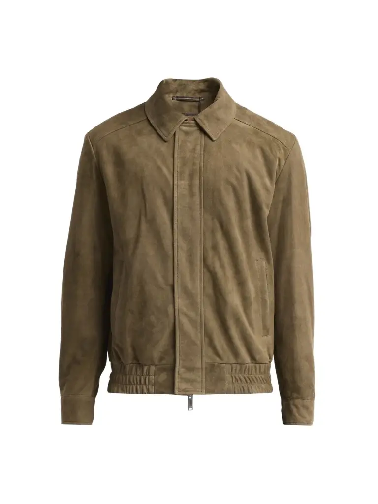 Men's Suede Bomber Jacket Men's Suede Bomber Jacket