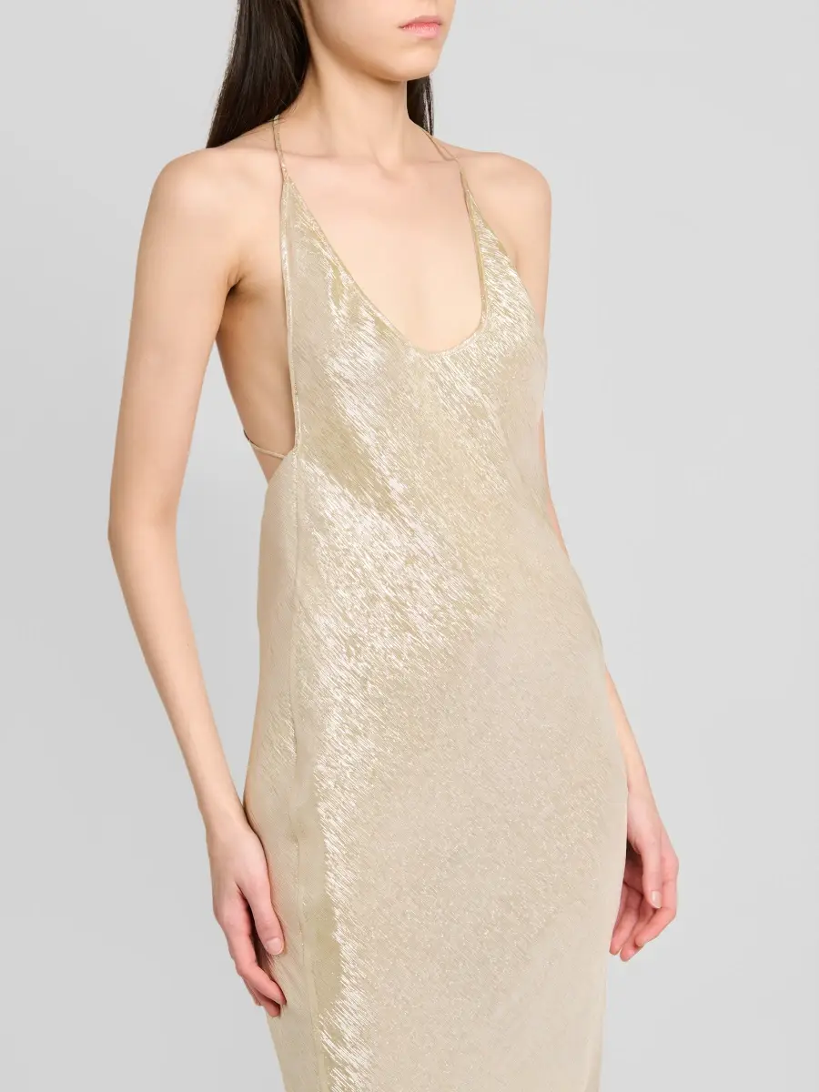 Tom Ford Women's Metallic Silk-Blend Open-Back Maxi Dress | Thumbnail 5 Tom Ford Women's Metallic Silk-Blend Open-Back Maxi Dress | Thumbnail 5