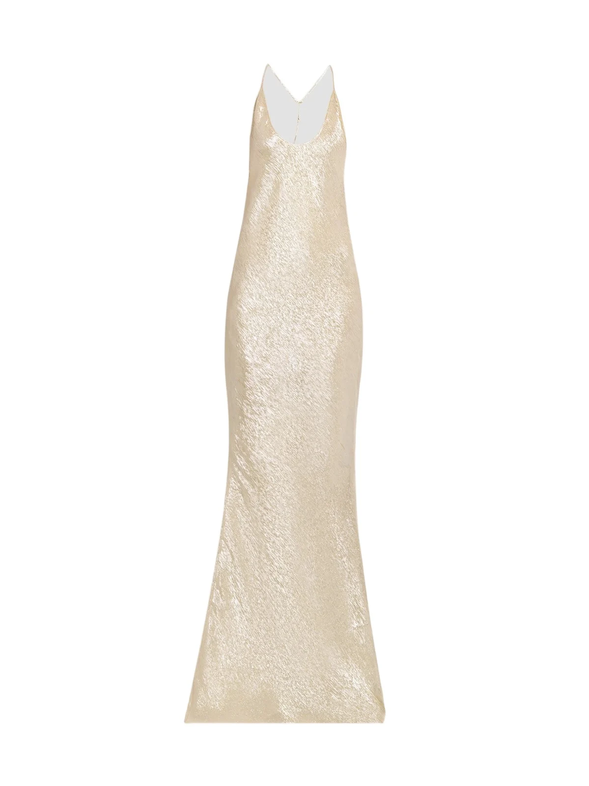 Tom Ford Women's Metallic Silk-Blend Open-Back Maxi Dress