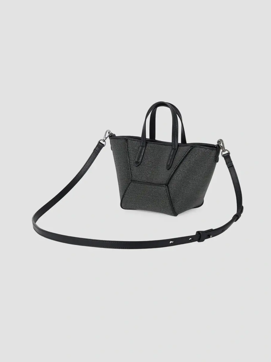 Brunello Cucinelli Women's Precious Duo Mini Top Handle Bag in Grained Leather - Black | Thumbnail 3 Brunello Cucinelli Women's Precious Duo Mini Top Handle Bag in Grained Leather - Black | Thumbnail 3