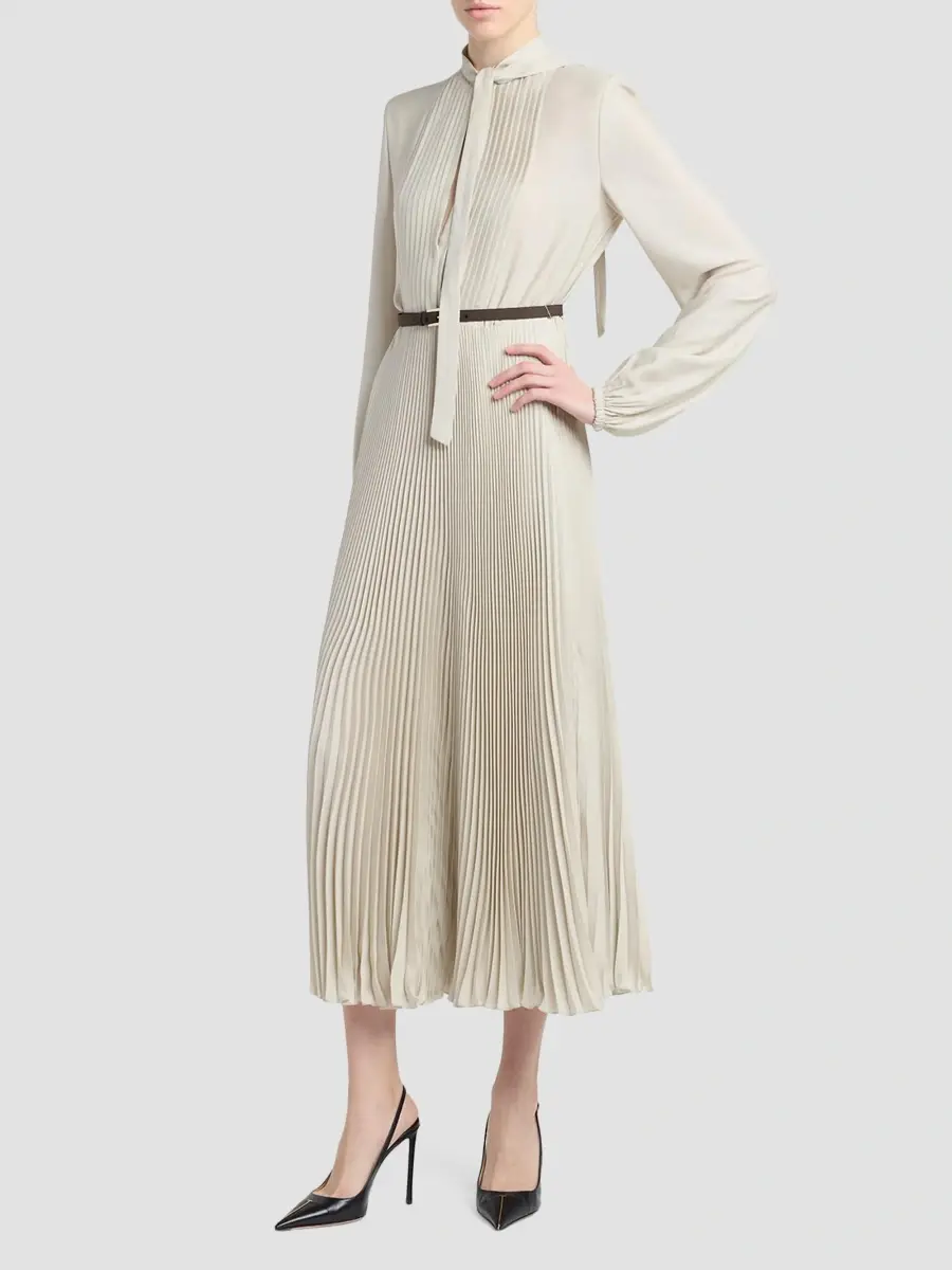 Tom Ford Women's Pintucked Tieneck Shirtdress | Thumbnail 4 Tom Ford Women's Pintucked Tieneck Shirtdress | Thumbnail 4