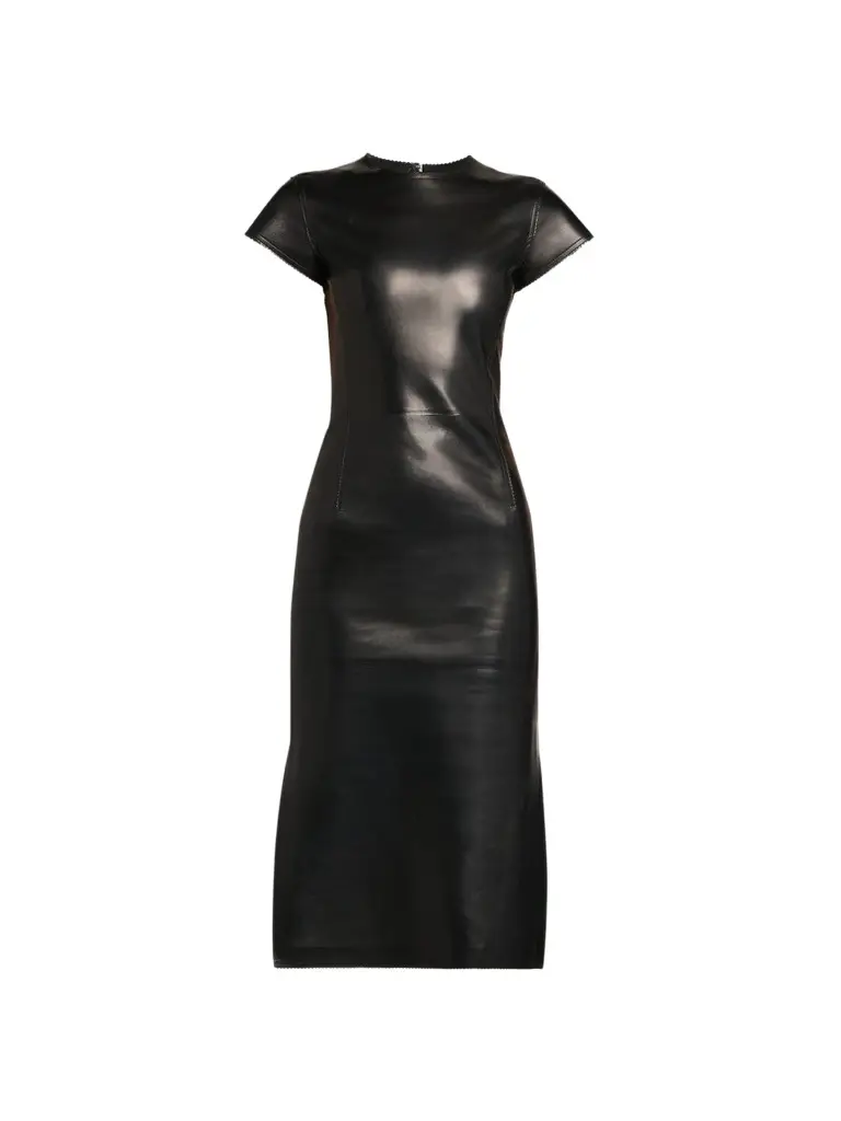 Women's Guanteria Leather Midi Dress Women's Guanteria Leather Midi Dress