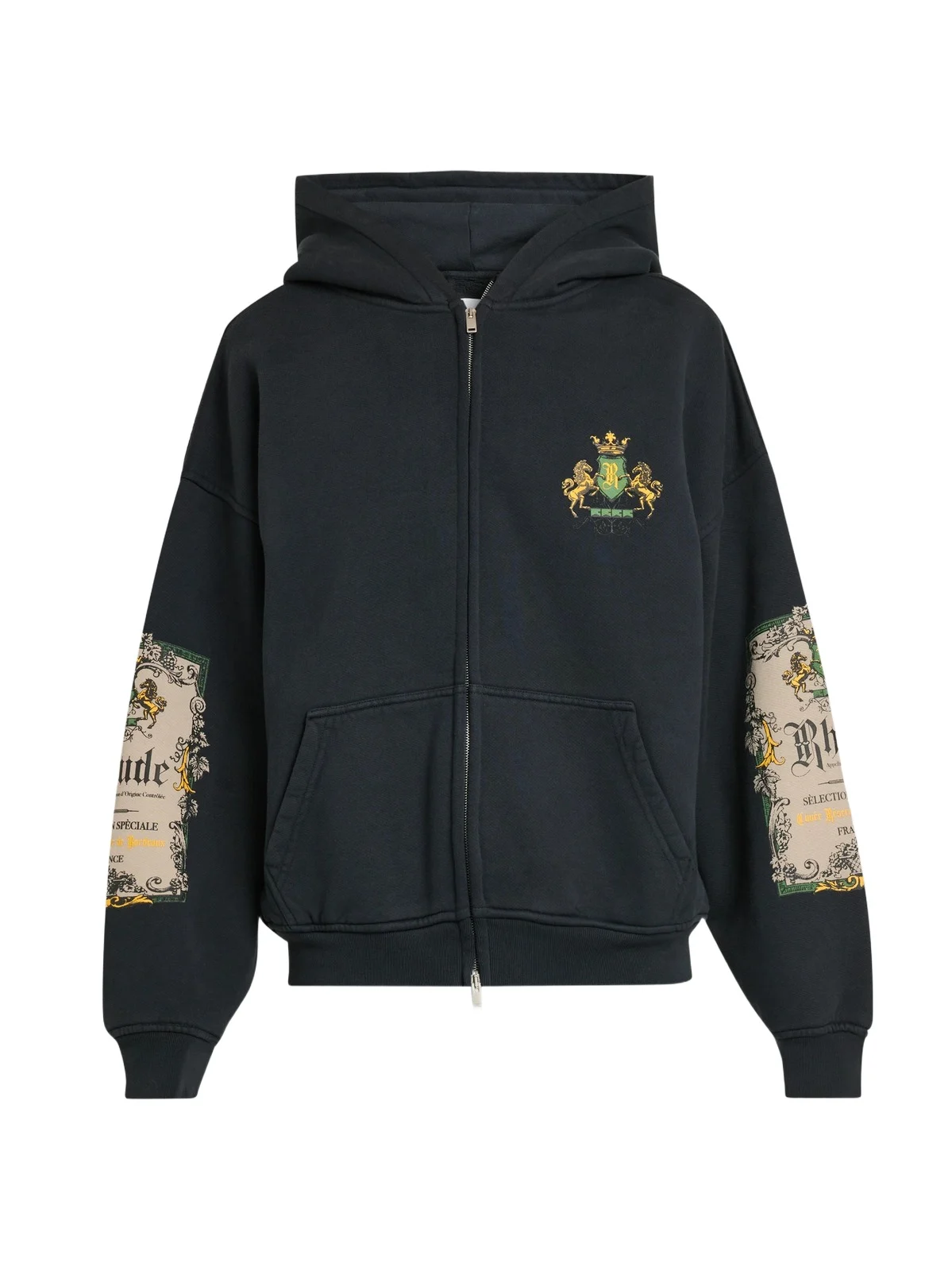 Rhude Men's Bordeaux Reserve Logo Cotton Hoodie