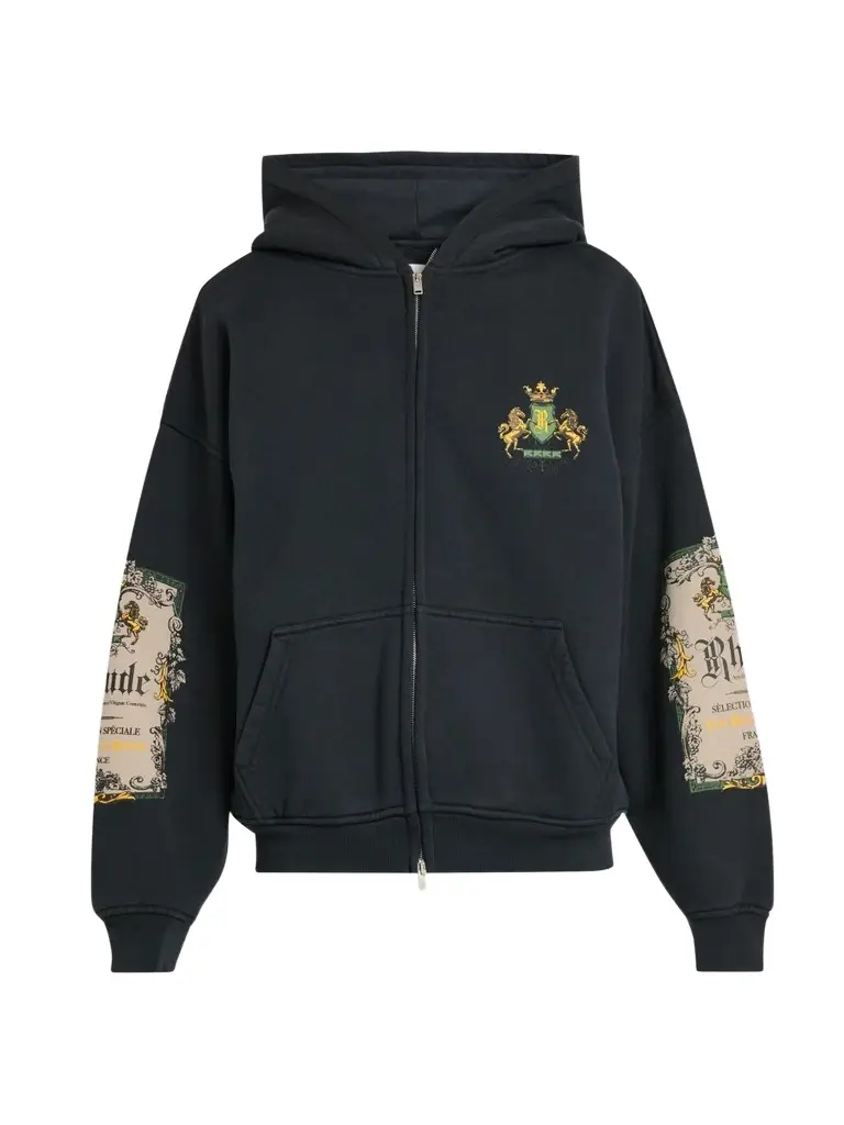 Rhude Men's Bordeaux Reserve Logo Cotton Hoodie