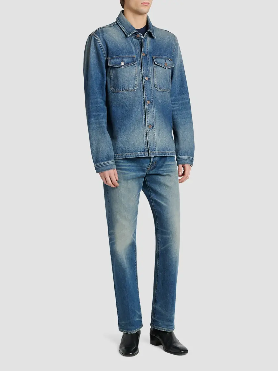 Tom Ford Men's Cotton Denim Shirt Jacket | Thumbnail 2 Tom Ford Men's Cotton Denim Shirt Jacket | Thumbnail 2