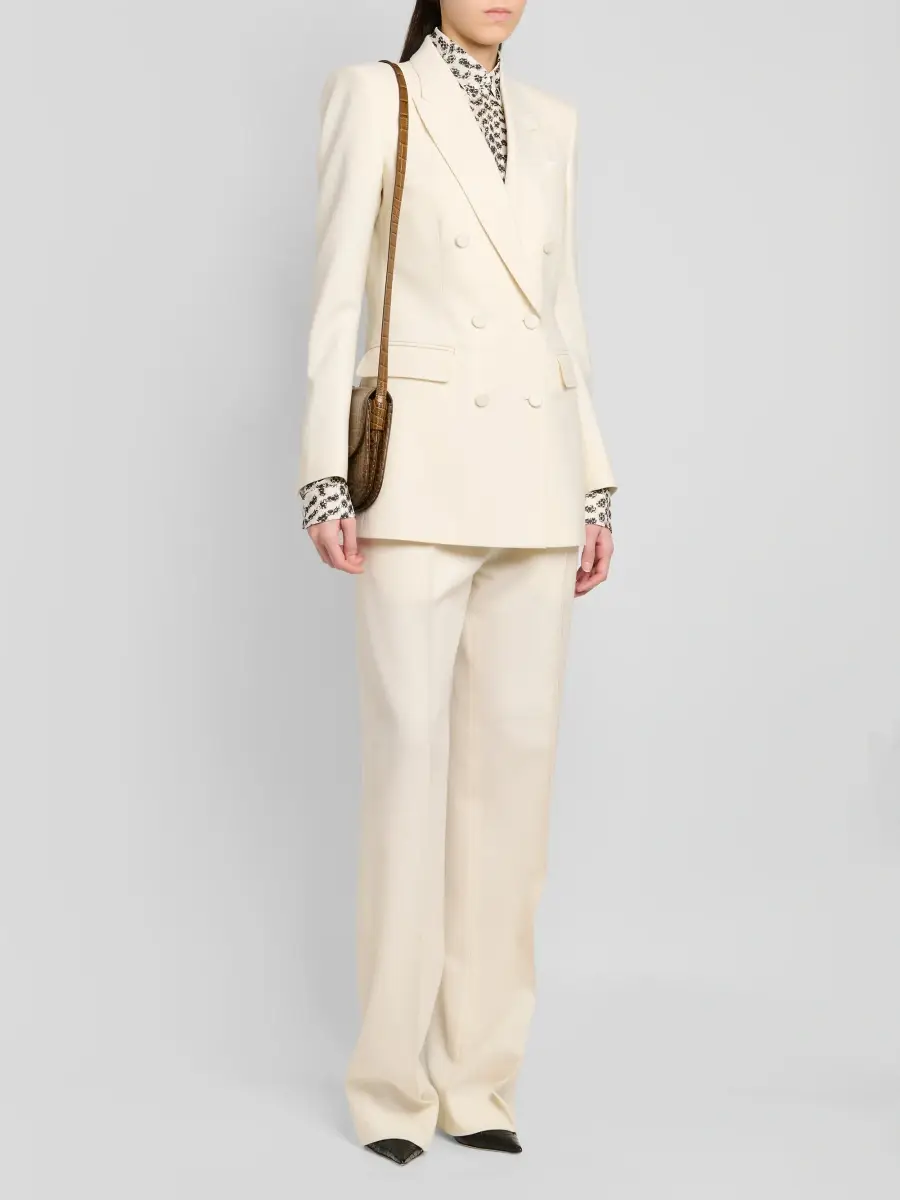 Tom Ford Women's Wool Double-Breasted Jacket | Thumbnail 2 Tom Ford Women's Wool Double-Breasted Jacket | Thumbnail 2