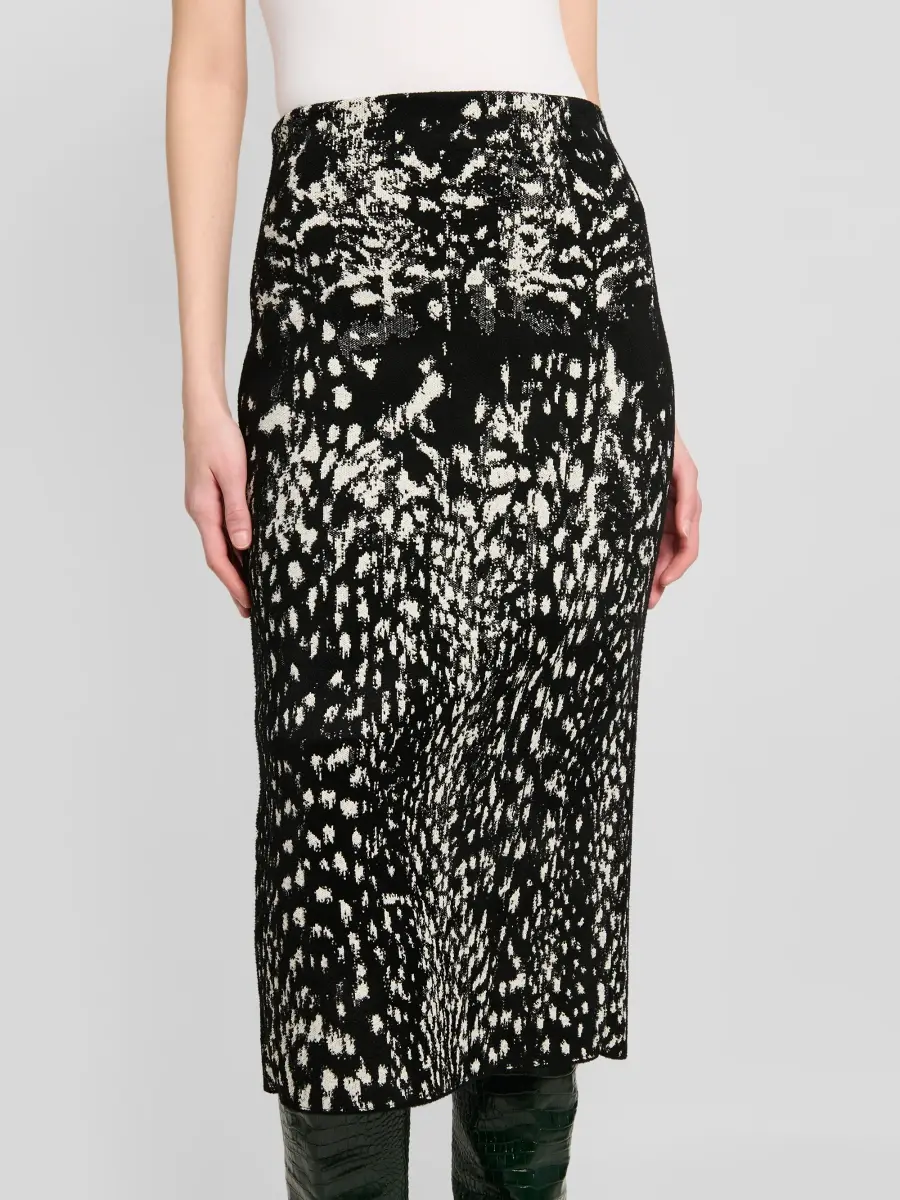 Tom Ford Women's Lynx Animal-Jacquard Velvet Pencil Midi Skirt | Thumbnail 5 Tom Ford Women's Lynx Animal-Jacquard Velvet Pencil Midi Skirt | Thumbnail 5