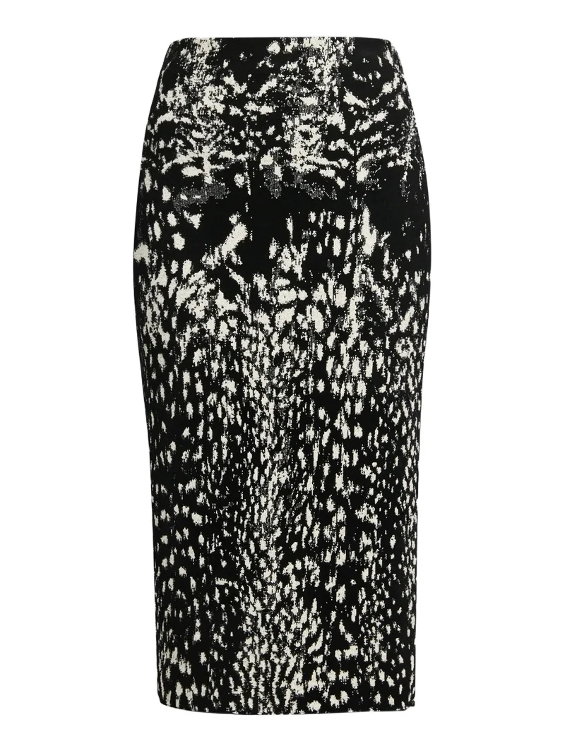 Tom Ford Women's Lynx Animal-Jacquard Velvet Pencil Midi Skirt