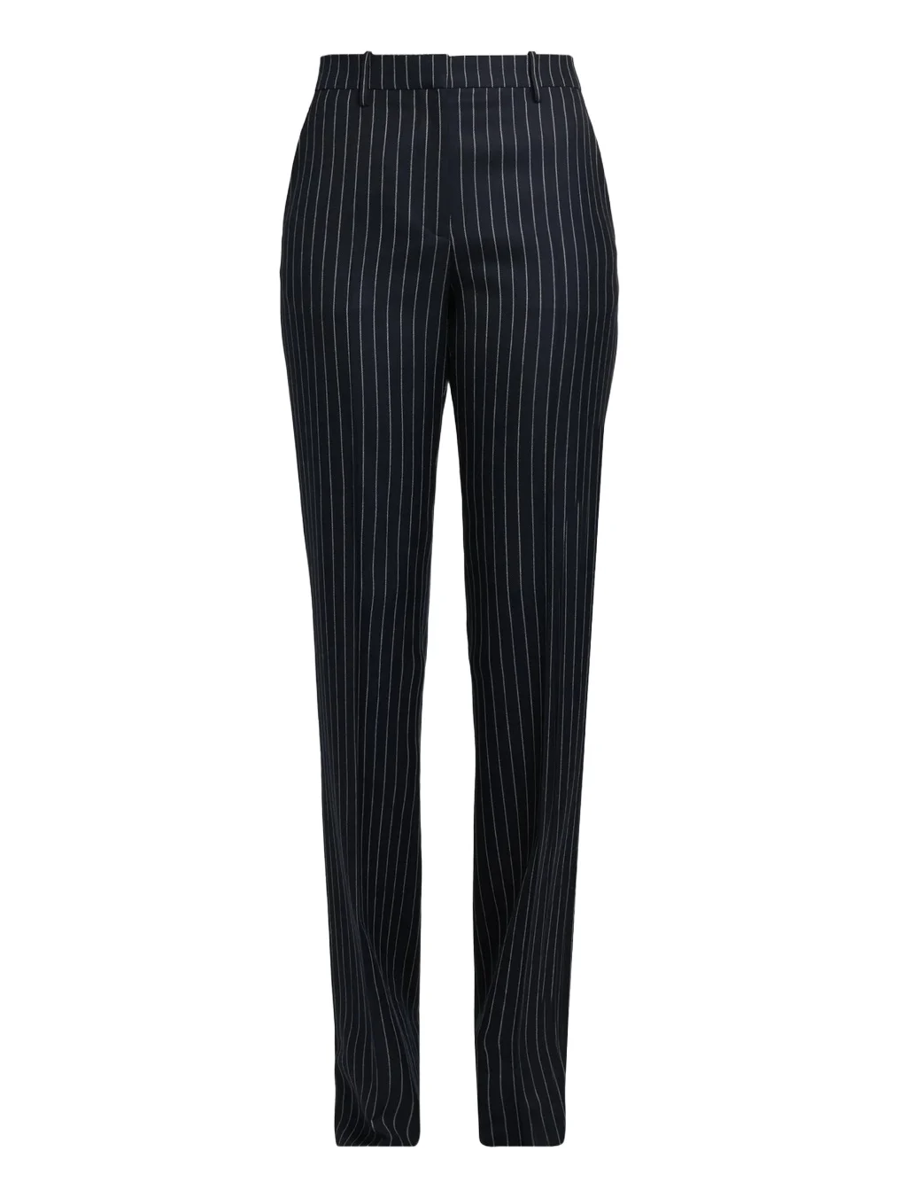 Women's Chalk-Striped Wool Straight-Leg Boyfriend Pants Women's Chalk-Striped Wool Straight-Leg Boyfriend Pants