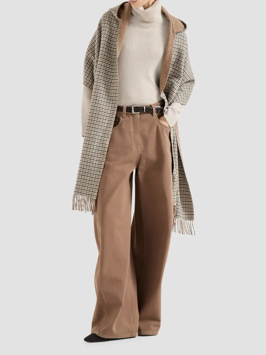 Brunello Cucinelli Women's Virgin Wool, Cashmere and Silk English Rib Turtleneck Sweater | Thumbnail 6 Brunello Cucinelli Women's Virgin Wool, Cashmere and Silk English Rib Turtleneck Sweater | Thumbnail 6