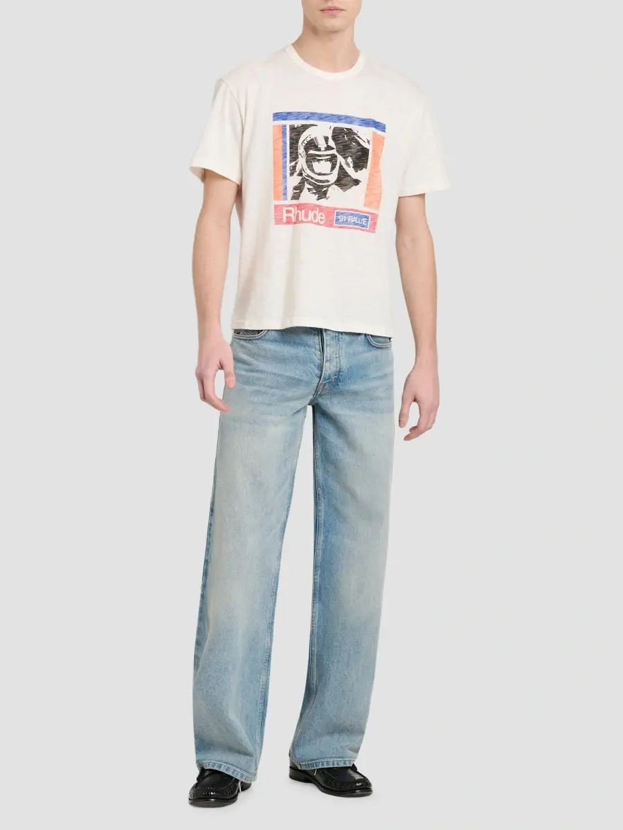 Rhude Men's Helmethead Rallye Graphic Cotton T-Shirt | Thumbnail 2 Rhude Men's Helmethead Rallye Graphic Cotton T-Shirt | Thumbnail 2