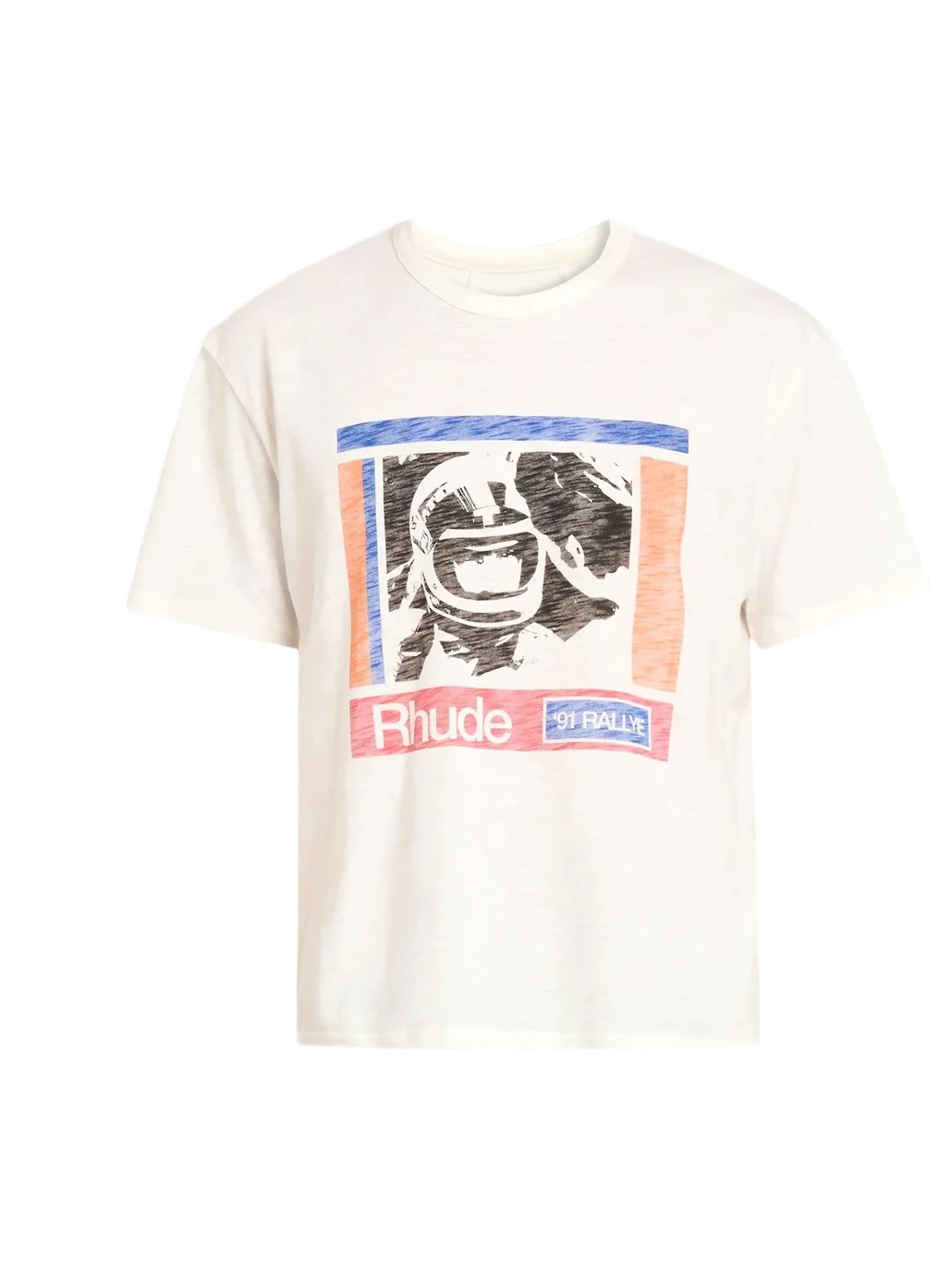 Rhude Men's Helmethead Rallye Graphic Cotton T-Shirt