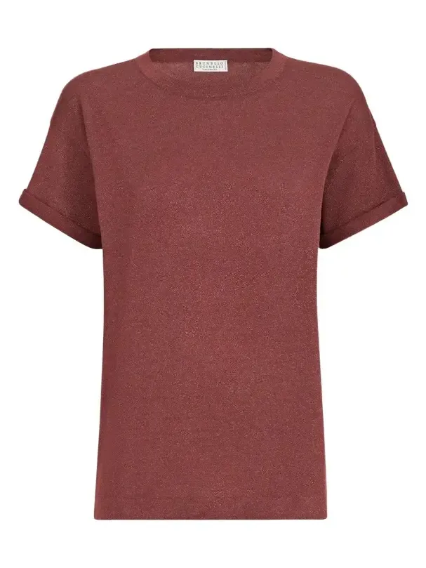 Women's Sparkling Cashmere and Silk Lightweight Knit T-Shirt