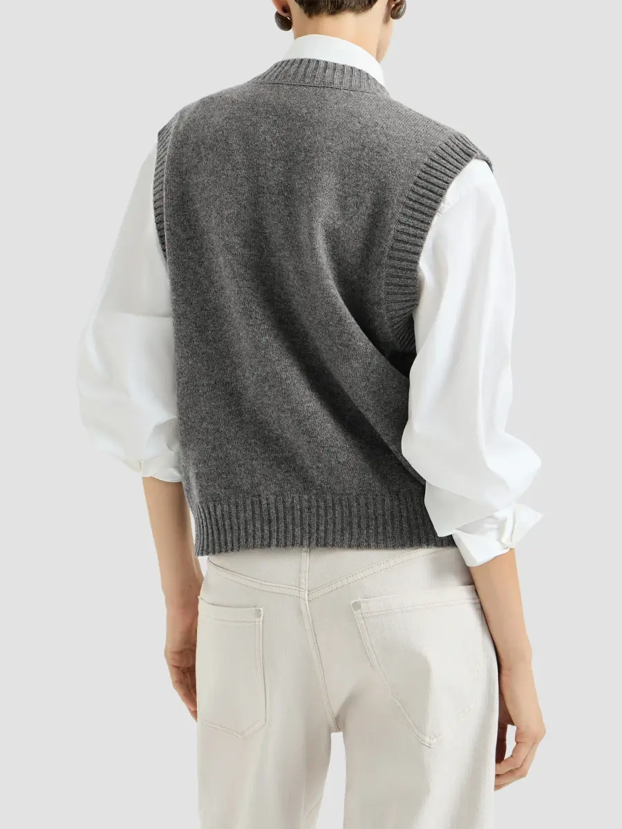 Brunello Cucinelli Women's Cashmere Sweater Vest | Thumbnail 3 Brunello Cucinelli Women's Cashmere Sweater Vest | Thumbnail 3