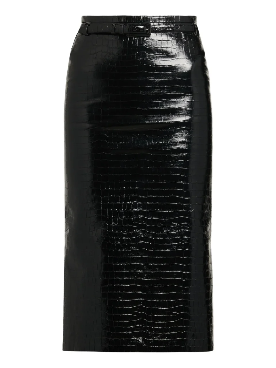Tom Ford Women's Crocodile-Embossed Leather Midi Skirt