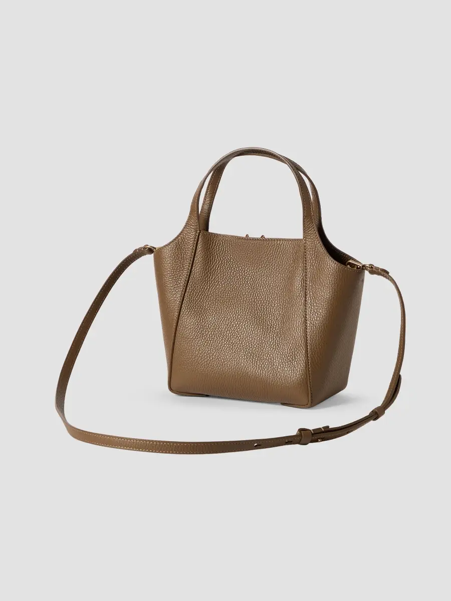 Brunello Cucinelli Women's Sartorial Small Bucket Bag in Soft Grained Leather | Thumbnail 3