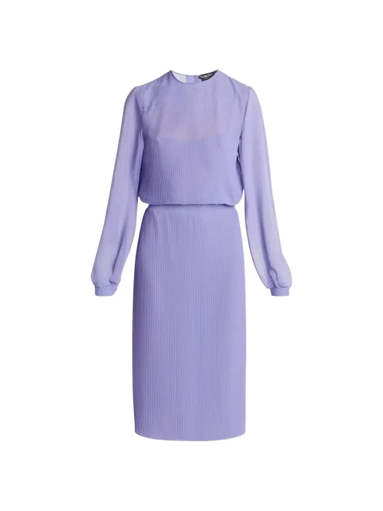 Tom Ford Women's Pleated Chiffon Midi Dress